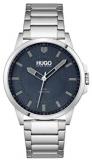 HUGO Men's Quartz Watch with Stainless Steel Strap, Silver, 22 (Model: 1530186)