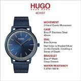 HUGO by Hugo Boss Men's Year-Round Quartz Watch with Stainless Steel Strap, Blue, 20 (Model: 1520011)