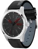 HUGO by Hugo Boss Men's #Invent Stainless Steel Quartz Watch with Leather Calfskin Strap, Black, 22 (Model: 1530146)