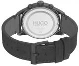 HUGO by Hugo Boss Men's #Seek Stainless Steel Quartz Watch with Leather Calfskin Strap, Black, 22 (Model: 1530149)