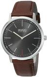 HUGO by Hugo Boss Men&#39;s Stainless Steel Quartz Watch with Leather Strap, Brown, 20 (Model: 1520014)