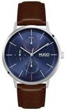 HUGO by Hugo Boss Men&#39;s Stainless Steel Quartz Watch with Leather Strap, Brown, 21 (Model: 1530201)