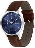 HUGO by Hugo Boss Men's Stainless Steel Quartz Watch with Leather Strap, Brown, 21 (Model: 1530201)