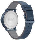 HUGO by Hugo Boss Men's Stainless Steel Quartz Watch with Leather Strap, Blue, 20 (Model: 1530116)