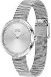 Hugo Boss Women's Quartz Watch with Stainless Steel Strap, Silver, 16 (Model: 1502546)