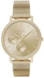 Hugo Boss Women&#39;s Infinity Quartz Watch with Stainless Steel Strap, Gold, 16 (Model: 1502520)