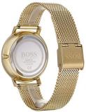 Hugo Boss Women's Infinity Quartz Watch with Stainless Steel Strap, Gold, 16 (Model: 1502520)