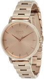 Hugo Boss Women's Quartz Watch with Stainless Steel Strap, Rose Gold, 16 (Mo...