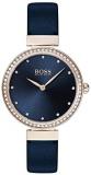 Hugo Boss Celebration Steel &amp; Blue Leather Strap Ladies Watch