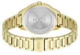 HUGO Women's Quartz Watch with Stainless Steel Strap, Gold Plated, 16 (Model: 1540091)
