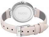 HUGO by Hugo Boss Women's #Hope Stainless Steel Quartz Watch with Leather Calfskin Strap, Blush, 8 (Model: 1540074)