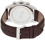 BOSS Navigator, Quartz Stainless Steel and Leather Strap Casual Watch, Brown, 1513494