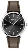 BOSS Men's Stainless Steel Quartz Watch with Leather Strap, Brown, 20 (Model...