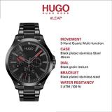 HUGO by Hugo Boss Men's #LEAP Quartz Watch with Stainless Steel Strap, Black, 22 (Model: 1530175)