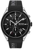 BOSS Men's Stainless Steel Quartz Watch with Silicone Strap, Black, 22 (Model: 1513716)