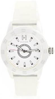 Tommy Hilfiger Semi-transparent Silicone White Dial Women&#39;s watch #1781096