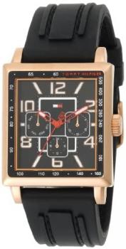 Tommy Hilfiger Men&#39;s 1790702 Rose Gold Plated Rectangular Case Sport Watch