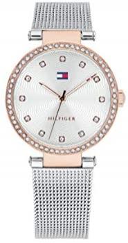 Tommy Hilfiger Women&#39;s Quartz Watch with Stainless Steel Strap, Silver, 11 (Model: 1781863)