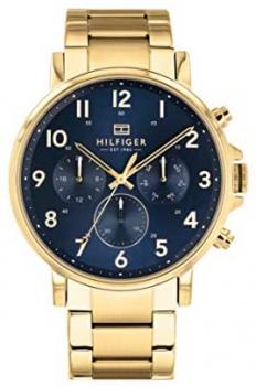 Tommy Hilfiger Men&#39;s Quartz Case and Bracelet Dressy Watch, Color: Gold Plated (Model: 1710384)