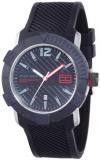 Tommy Hilfiger Men&#39;s 1790735 Sport Black Dial Black Silcon Strap with Date Function Watch