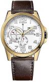 Tommy Hilfiger Gold-Tone Leather Chronograph Mens Watch 1791003