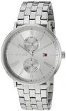 Tommy Hilfiger Women&#39;s Quartz Watch with Stainless Steel Strap, Silver, 18.3 (Model: 1782068)