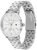 Tommy Hilfiger Women's Quartz Watch with Stainless Steel Strap, Silver, 18.3 (Model: 1782068)