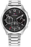 Tommy Hilfiger Men's Quartz Watch with Stainless Steel Strap, Silver, 21 (Model: 1791852)