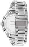 Tommy Hilfiger Men's Quartz Watch with Stainless Steel Strap, Silver, 21 (Model: 1791852)