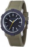 Tommy Hilfiger Men's 1790737 Sport Black Dial Olive Silcon Strap with Date Function Watch