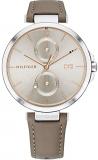 Tommy Hilfiger 1782180 Taupe (Grey/Brown) Leather Strap Angela Women&#39;s Watch