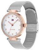 Tommy Hilfiger Women's Quartz Watch with Stainless Steel Strap, Silver, 11 (Model: 1781863)