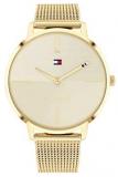 Tommy Hilfiger Women's Quartz Watch with Stainless Steel Strap, Gold, 18 (Mo...