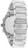 Tommy Hilfiger Men's Quartz Watch with Stainless Steel Strap, Silver, 17 (Model: 1791896)