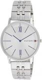 Tommy Hilfiger Men's Quartz Watch with Stainless Steel Strap, Silver, 20 (Mo...