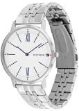 Tommy Hilfiger Men's Quartz Watch with Stainless Steel Strap, Silver, 20 (Model: 1791511)