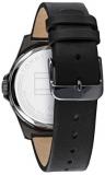 Tommy Hilfiger Men's Stainless Steel Quartz Watch with Leather Strap, Black, 20 (Model: 1791715)
