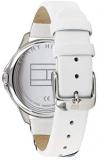 Tommy Hilfiger Women's Stainless Steel Quartz Watch with Leather Strap, White, 17 (Model: 1782089)