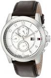 Tommy Hilfiger Men&#39;s 1710294 Stainless Steel Watch with Brown Leather Band