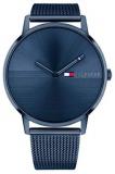Tommy Hilfiger Women's Quartz Watch with Stainless Steel Strap, Blue, 20 (Mo...