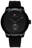 Tommy Hilfiger Men&#39;s Quartz Watch with Silicone Strap, Black, 20 (Model: 1791802)