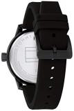 Tommy Hilfiger Men's Quartz Watch with Silicone Strap, Black, 20 (Model: 1791802)