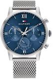 Tommy Hilfiger Men&#39;s Quartz Watch with Stainless Steel Strap, Silver, 22 (Model: 1791881)