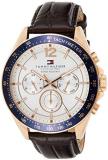 Tommy Hilfiger Men's 1791118 Sophisticated Sport Watch with Brown Leather Ba...