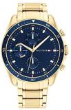 Tommy Hilfiger Men's Quartz Watch with Stainless Steel Strap, Gold, 22 (Mode...