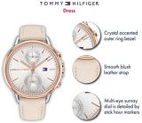 TOMMY HILFIGER Women's Quartz Stainless Steel and Leather Strap Watch, Color: Blush (Model: 1781913)