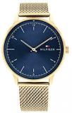 Tommy Hilfiger Men's Quartz Watch with Stainless Steel Strap, Gold, 21 (Mode...