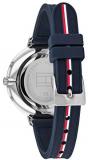 Tommy Hilfiger Women's Stainless Steel Quartz Watch with Silicone Strap, Blue, 13 (Model: 1782154)
