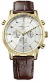 Tommy Hilfiger Men's 1790874 Gold-Tone Watch with Brown Leather Band