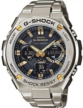 Casio Men&#39;s Year-Round Quartz Watch with Stainless Steel Strap, Silver, 25 (Model: GST-W110D-1A9ER)